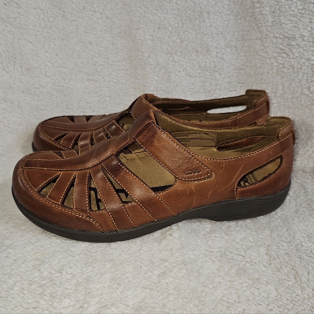 Abeo smart system fisherman sandals brown leather.